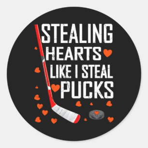 Stehlen Herz wie ich Pucks stehle Valentinstag H Runder Aufkleber