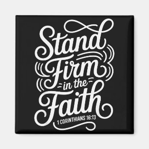 Steht fest im Glauben 1 Korinther 16:13 Christus Magnet