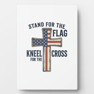 Steht für die Flagge Patrioten Kreuz Design_1 Fotoplatte
