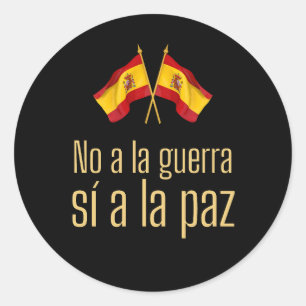Steht für Frieden Spanien Runder Aufkleber