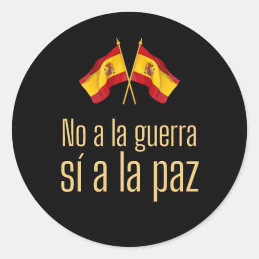 Steht für Frieden Spanien Runder Aufkleber (Vorderseite)