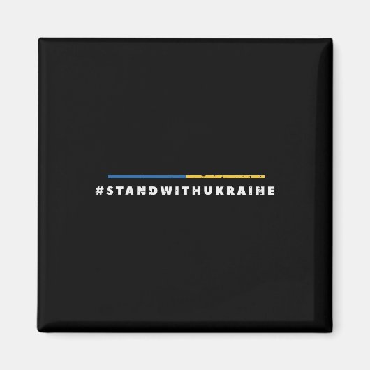 Steht mit der Ukraine-Flagge Pro-ukrainische Männe Magnet (Vorne)