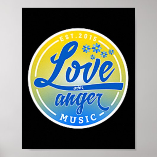Steht mit der Ukraine Liebe über Ärger Musik Poster (Vorne)