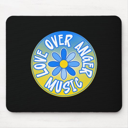 Steht mit der Ukraine Liebe über Wut Musik 3 Mousepad (Vorne)