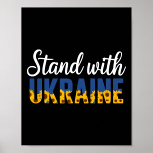Steht mit der Ukraine Ukrainische Blume Sonnenblum Poster