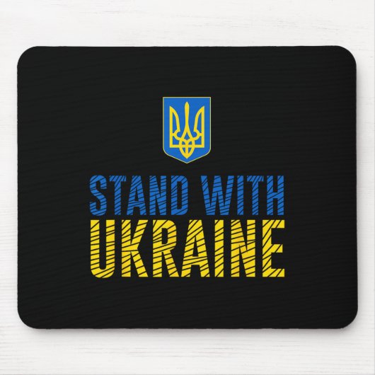 Steht mit der Ukraine - Ukrainische Stärke Mousepad (Vorne)