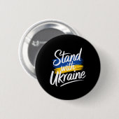 Steht mit der Ukraine Unterstützung Solidarität Fr Button (Vorne & Hinten)