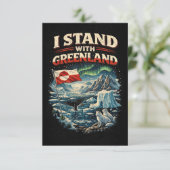 Steht mit Grönland Dankeskarte (Stehend Vorderseite)