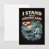 Steht mit Grönland Dankeskarte (Vorne/Hinten)