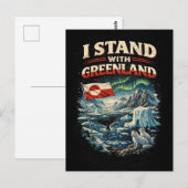 Steht mit Grönland Postkarte (Vorne/Hinten)