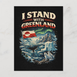 Steht mit Grönland Postkarte