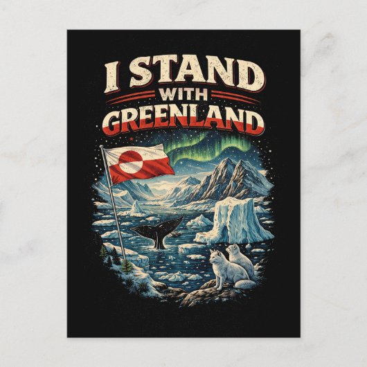 Steht mit Grönland Postkarte (Vorderseite)
