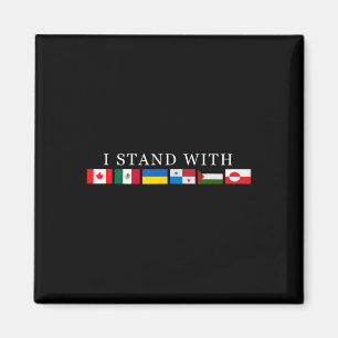Steht mit Kanada Grün Mexiko Panama Gaza Ukraine Magnet