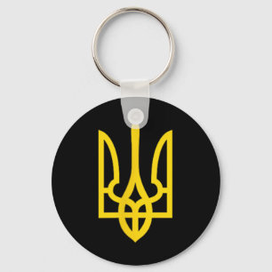 Steht mit Ukraine-Emblem-Symbol Unterstützt Ukrain Schlüsselanhänger