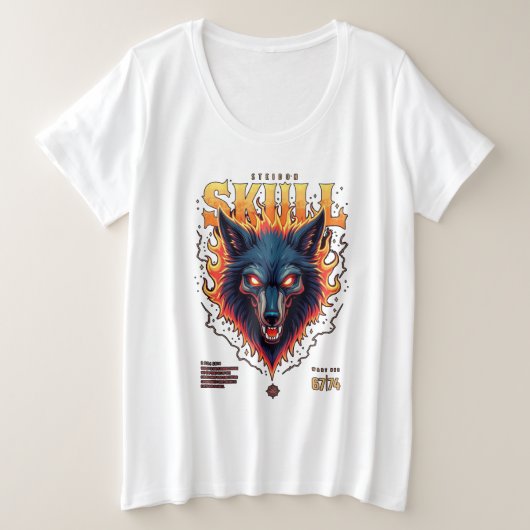 Steidon Skull - T-Shirt "Flaming Wolf" (Design vorne)