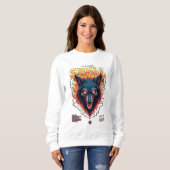Steidon Skull - T-Shirt "Flaming Wolf" Sweatshirt (Vorne ganz)