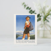 Steiermark Austria Vintage Poster 1948 Postkarte (Stehend Vorderseite)