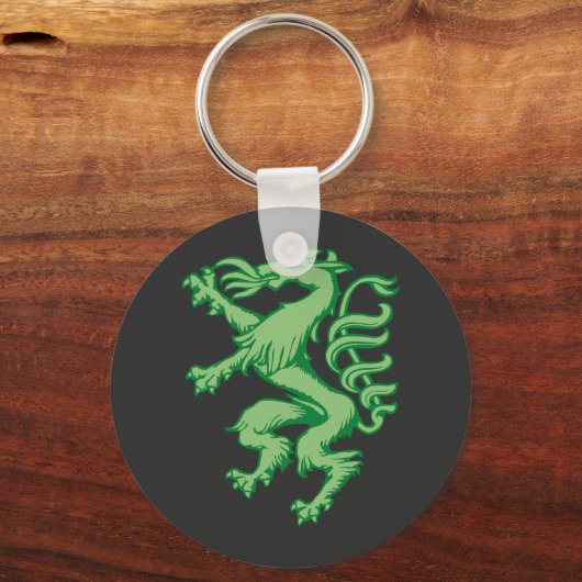 Steiermark Grün Wappen Panther Illustration Schlüsselanhänger (Vorderseite)