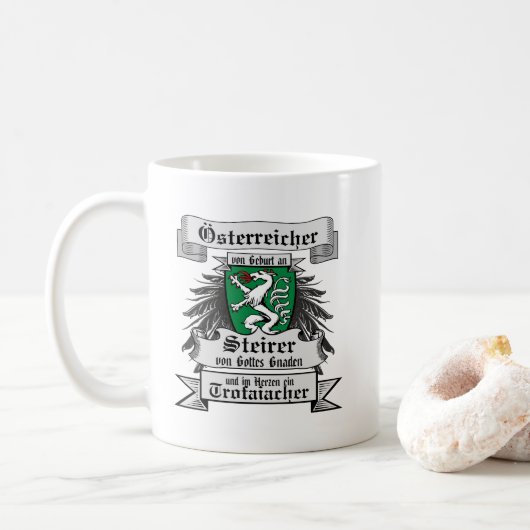 Steiermark Österreich Trofaiacher im Herzen Kaffeetasse (Mit Donut)