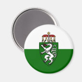Steiermark (Staat), österreichische Flagge Magnet (Vorderseite/Rückseite)