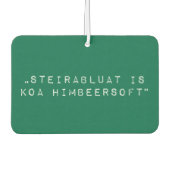 Steiermark Steirabluat koa Himbeersoft Autolufterfrischer (Vorderseite)