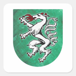 Steiermark Wappen Panther Aquarell Österreich Quadratischer Aufkleber