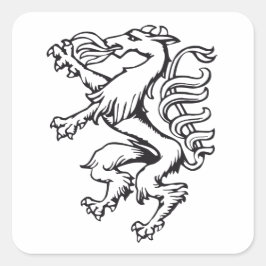 Steiermark Wappen Panther Lineart Österreich  Quadratischer Aufkleber