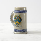 Steifes Familienwappen Bierglas (Vorderseite Links)