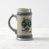 Steifes Familienwappen Bierglas (Links)