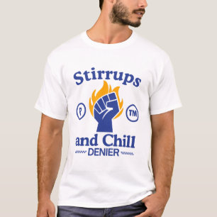 Steigbügel und kalter Denier T-Shirt