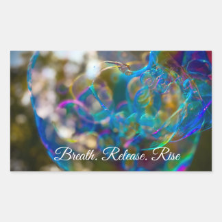 Steige auf wie eine Blase (Aufkleber) Rechteckiger Aufkleber