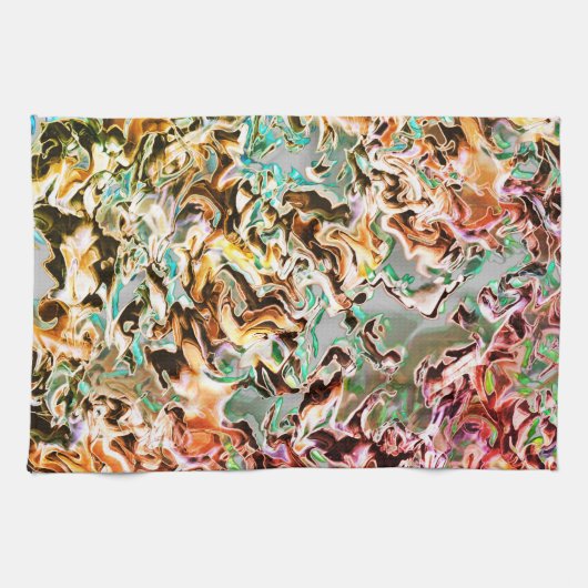 Steige mit Gradienten oder Rauch, orange bis farbi Geschirrtuch (Horizontal)