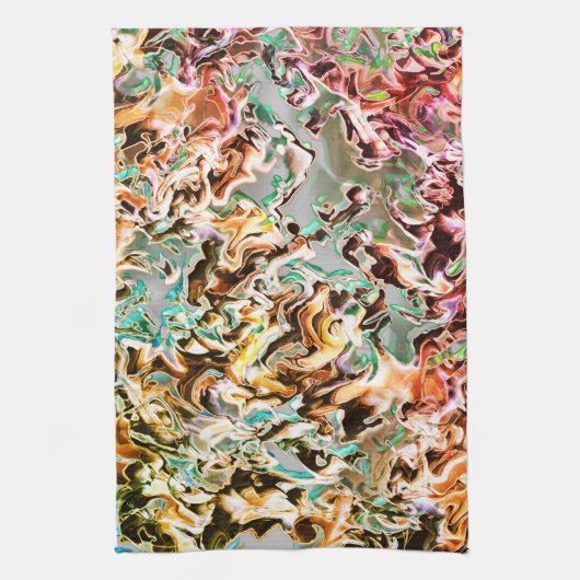 Steige mit Gradienten oder Rauch, orange bis farbi Geschirrtuch (Vertikal)