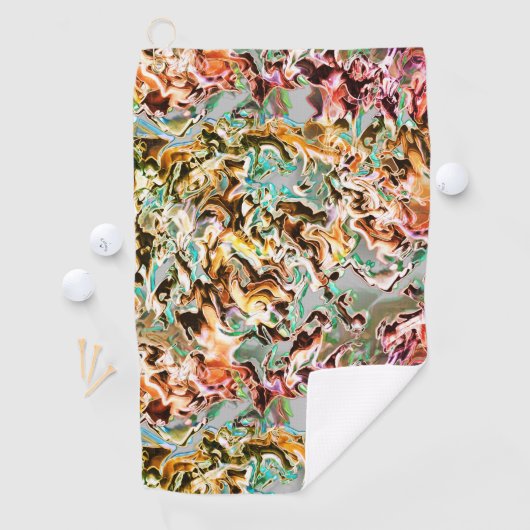 Steige mit Gradienten oder Rauch, orange bis farbi Golfhandtuch (Insitu)