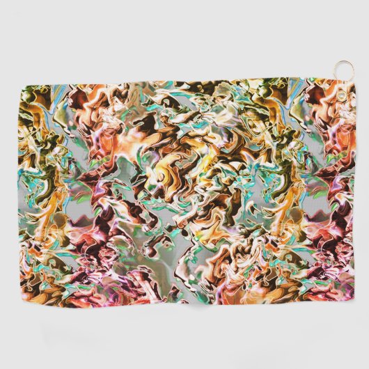 Steige mit Gradienten oder Rauch, orange bis farbi Golfhandtuch (Horizontal)