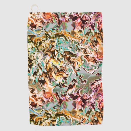 Steige mit Gradienten oder Rauch, orange bis farbi Golfhandtuch (Vorderseite)