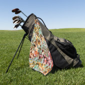 Steige mit Gradienten oder Rauch, orange bis farbi Golfhandtuch (Gras)