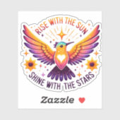 Steigen mit Sonnenaufkleber Aufkleber (Blatt)