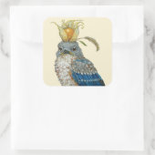 Steigen Sie auf die östlichen Bluebird-Aufkleber Quadratischer Aufkleber (Tasche)