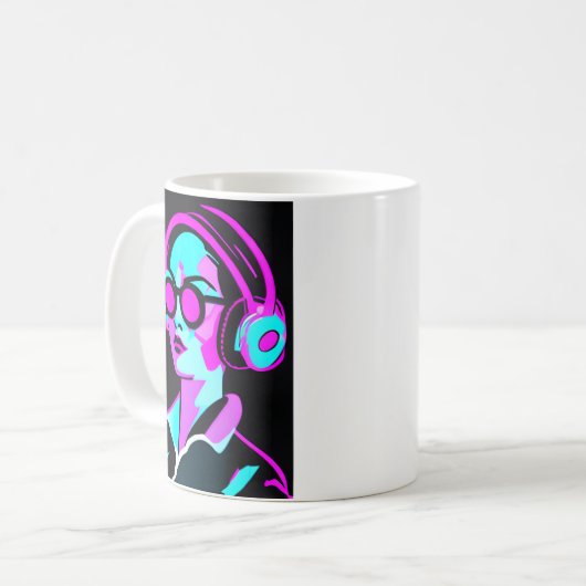Steigen Sie ein in Ihren Groove | Psychedelische K Kaffeetasse (Vorderseite Links)