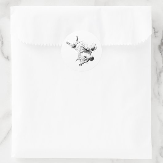 Steigen Sie ein Runder Aufkleber (Tasche)