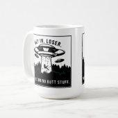 Steigen Sie ein...Wir machen Hintern-Stuff - Funny Kaffeetasse (Vorderseite Links)