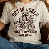 Steigen Sie in das Loser Raccoon Opossum Fahrrad e T-Shirt