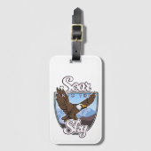 Steigen Sie in das Sky-Logo ein Gepäckanhänger (Vorderseite Vertikal)