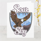 Steigen Sie in das Sky-Logo ein Karte (Gelbe Blume)