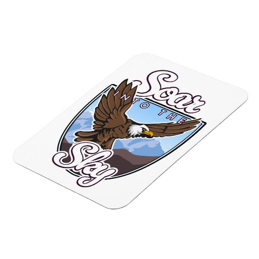 Steigen Sie in das Sky-Logo ein Magnet (Linke Seite)