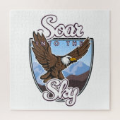 Steigen Sie in das Sky-Logo ein Puzzle (Vertikal)