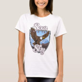 Steigen Sie in das Sky-Logo ein T-Shirt (Vorderseite)