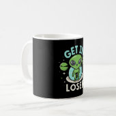 Steigen Sie in Loser Alien UFO Funny ein Kaffeetasse (Vorderseite Links)
