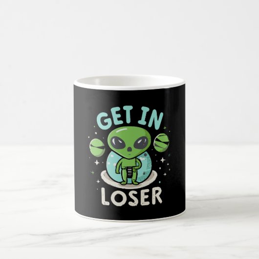 Steigen Sie in Loser Alien UFO Funny ein Kaffeetasse (Mittel)